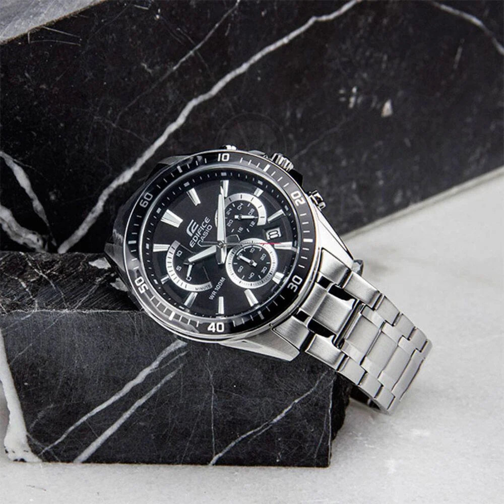 EFR-552D | RELOJ CASIO EDIFICE ORIGINAL ACERO PALTEADO AZUL NEGRO | EDI-OG-32, EDI-OG-33, EDI-OG-34