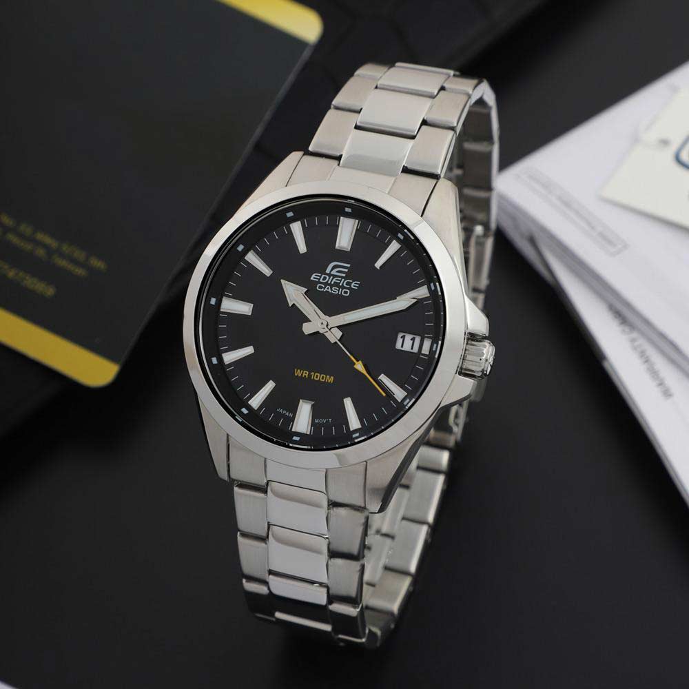 EFV-100 | RELOJ CASIO EDIFICE ORIGINAL ACERO NEGRO AZUL | EDI-OG-53, EDI-OG-54