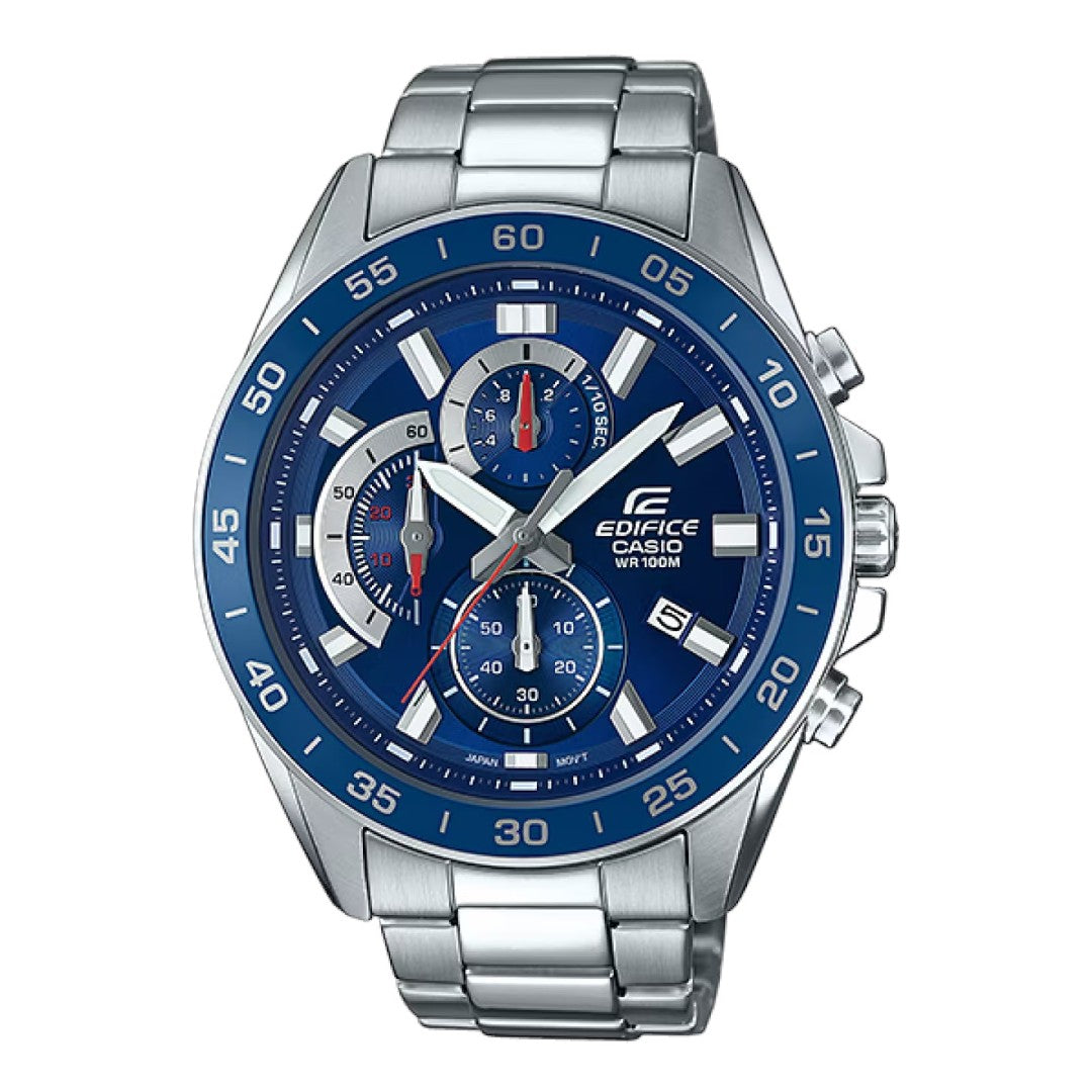 EFV-550D | RELOJ CASIO EDIFICE ORIGINAL ACERO NEGRO AZUL BLANCO | EDI-OG-3, EDI-OG-59, EDI-OG-60