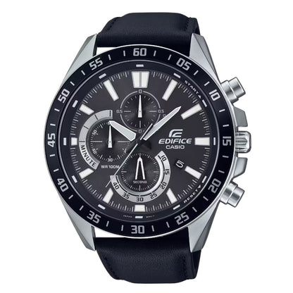 EFV-620 | RELOJ CASIO EDIFICE ORIGINAL CUERO NEGRO | EDI-OG-67