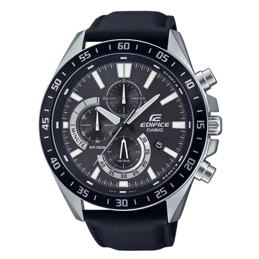 EFV-620 | RELOJ CASIO EDIFICE ORIGINAL CUERO NEGRO | EDI-OG-67