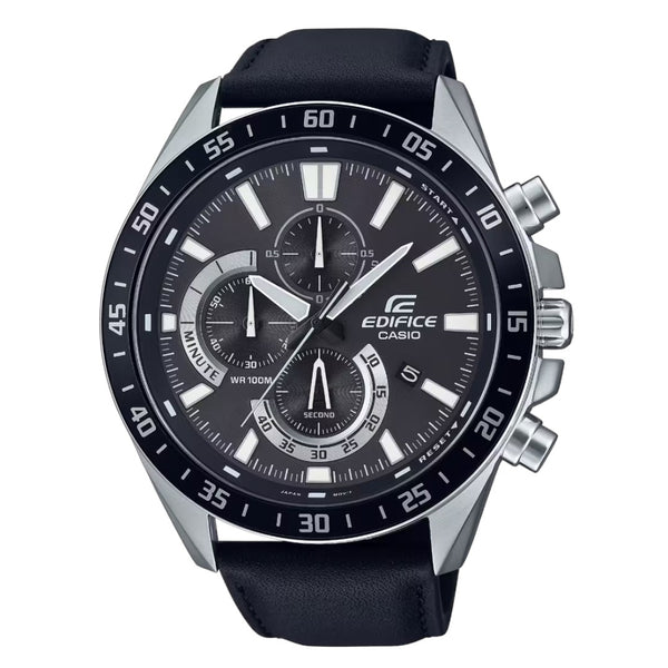 EFV-620 | RELOJ CASIO EDIFICE ORIGINAL CUERO NEGRO | EDI-OG-67