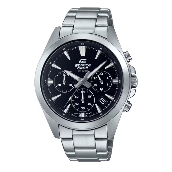 EFV-630 | RELOJ CASIO EDIFICE ORIGINAL ACERO NEGRO AZUL | EDI-OG-68, EDI-OG-69