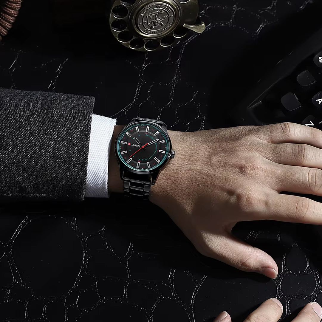 RELOJ CURREN ORIGINAL CASUAL HOMBRE NEGRO 8406 | CUR-139