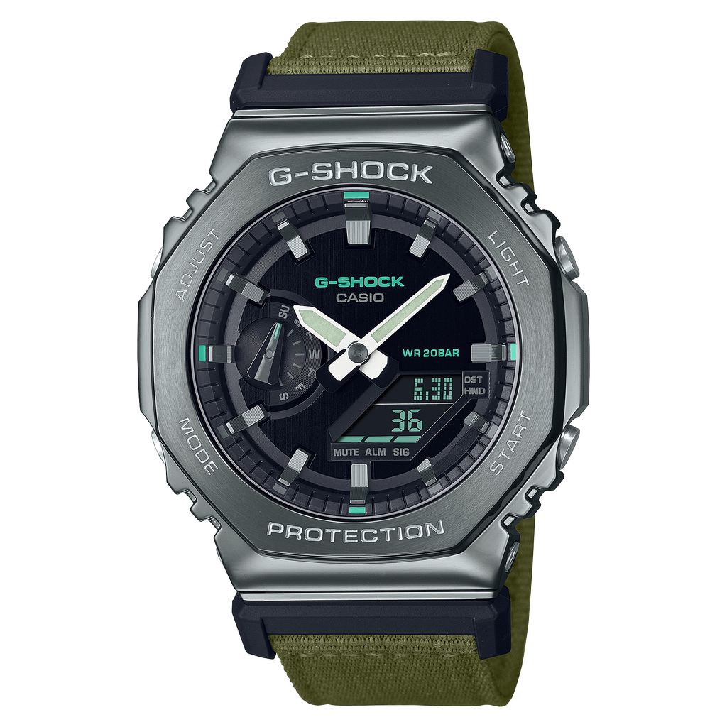 RELOJ G-SHOCK NEGRO - VERDE - BEIGE | G-S-307 | G-S-308 | G-S-327