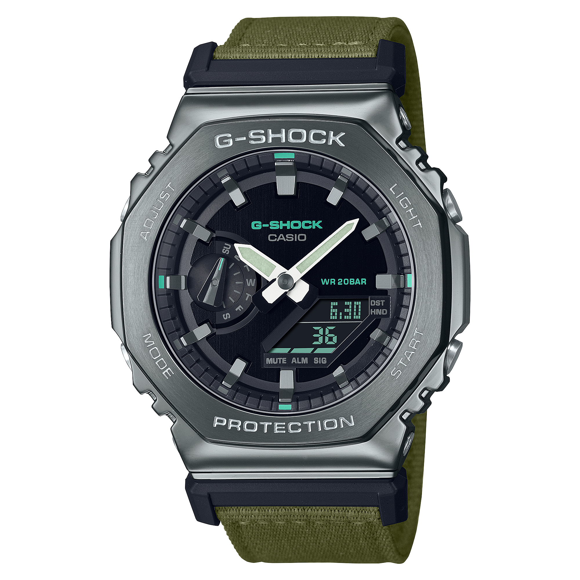 RELOJ G-SHOCK NEGRO - VERDE - BEIGE | G-S-307 | G-S-308 | G-S-327