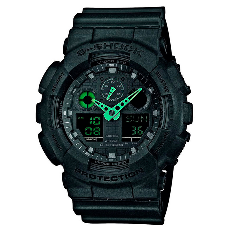 RELOJ G-SHOCK - GA-100 - DEPORTIVO CASUAL NEGRO | G-S-16 | G-S-147 | G-S-200