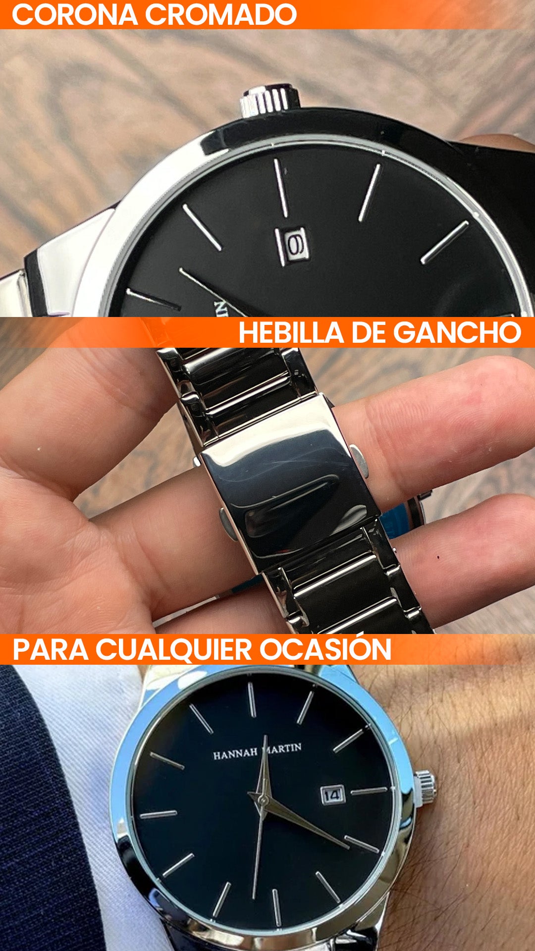 RELOJ HANNAH MARTIN ORIGINAL ELEGANTE | HAN-103, HAN-104