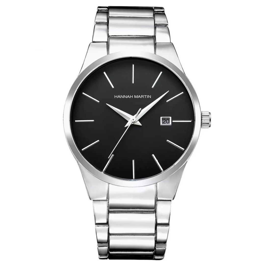 RELOJ HANNAH MARTIN ORIGINAL ELEGANTE PLATEADO | HAN-104