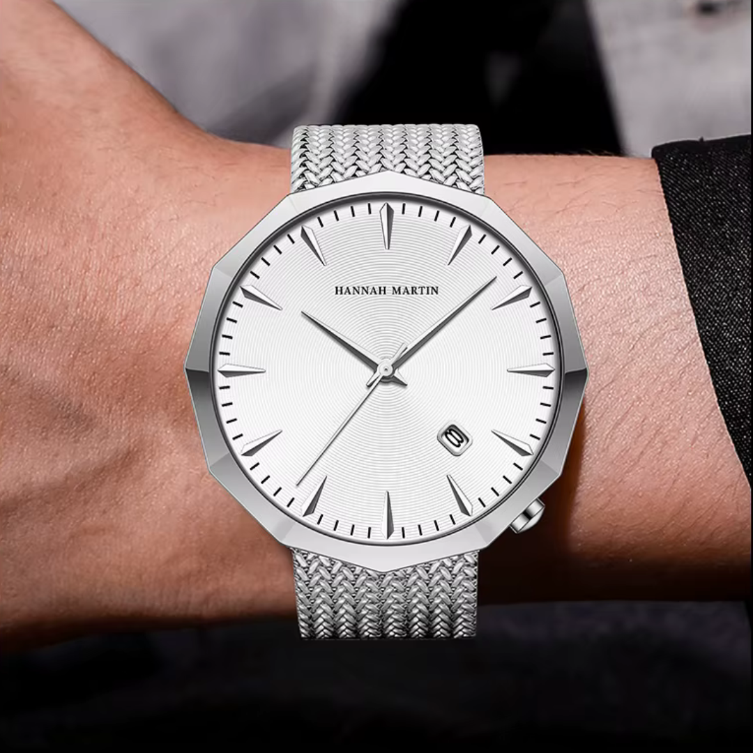 RELOJ HANNAH MARTIN ORIGINAL ELEGANTE NEGRO, PLATEADO Y DORADO HM-1541 | HAN-110, HAN-111, HAN-112, HAN-113