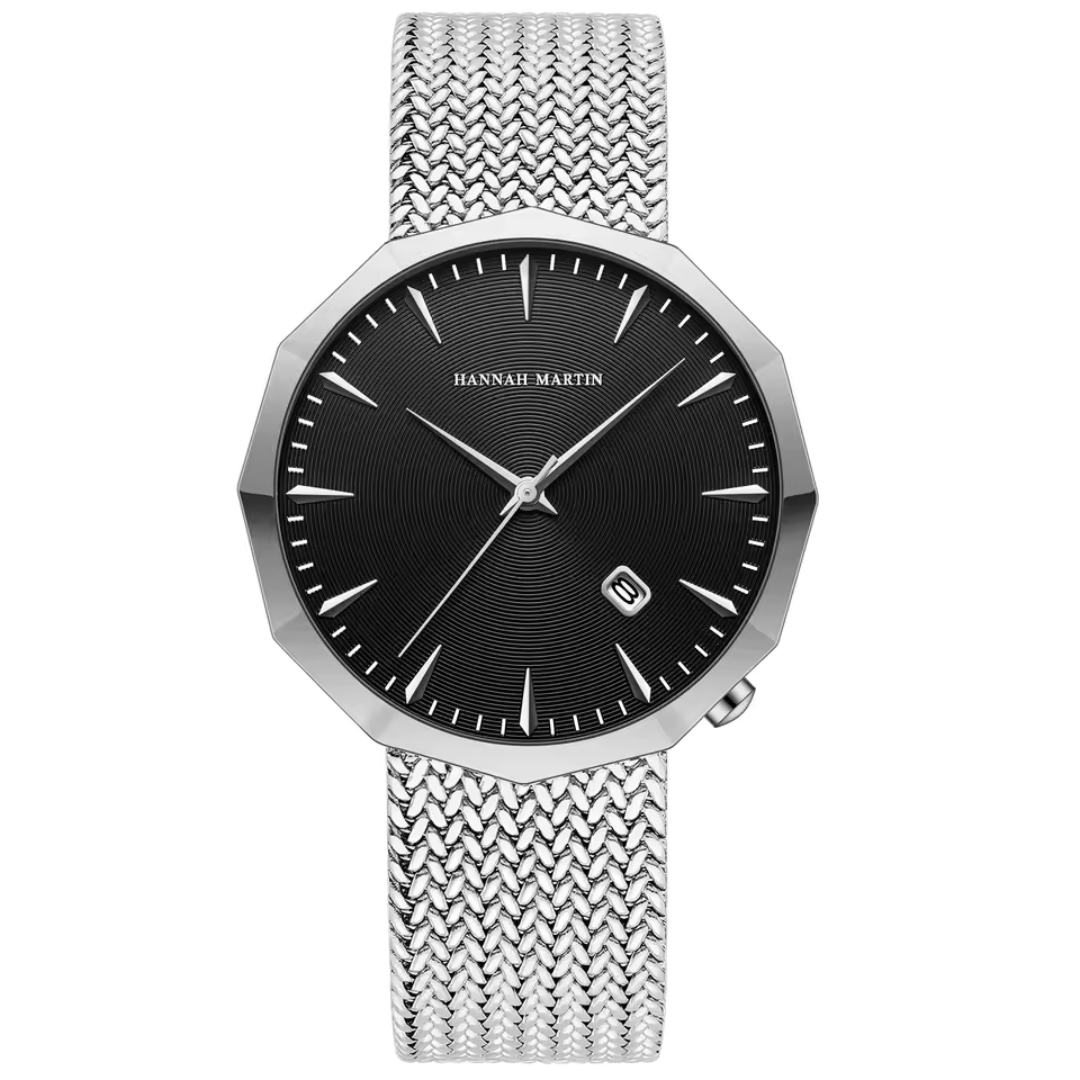 RELOJ HANNAH MARTIN ORIGINAL ELEGANTE NEGRO, PLATEADO Y DORADO HM-1541 | HAN-110, HAN-111, HAN-112, HAN-113