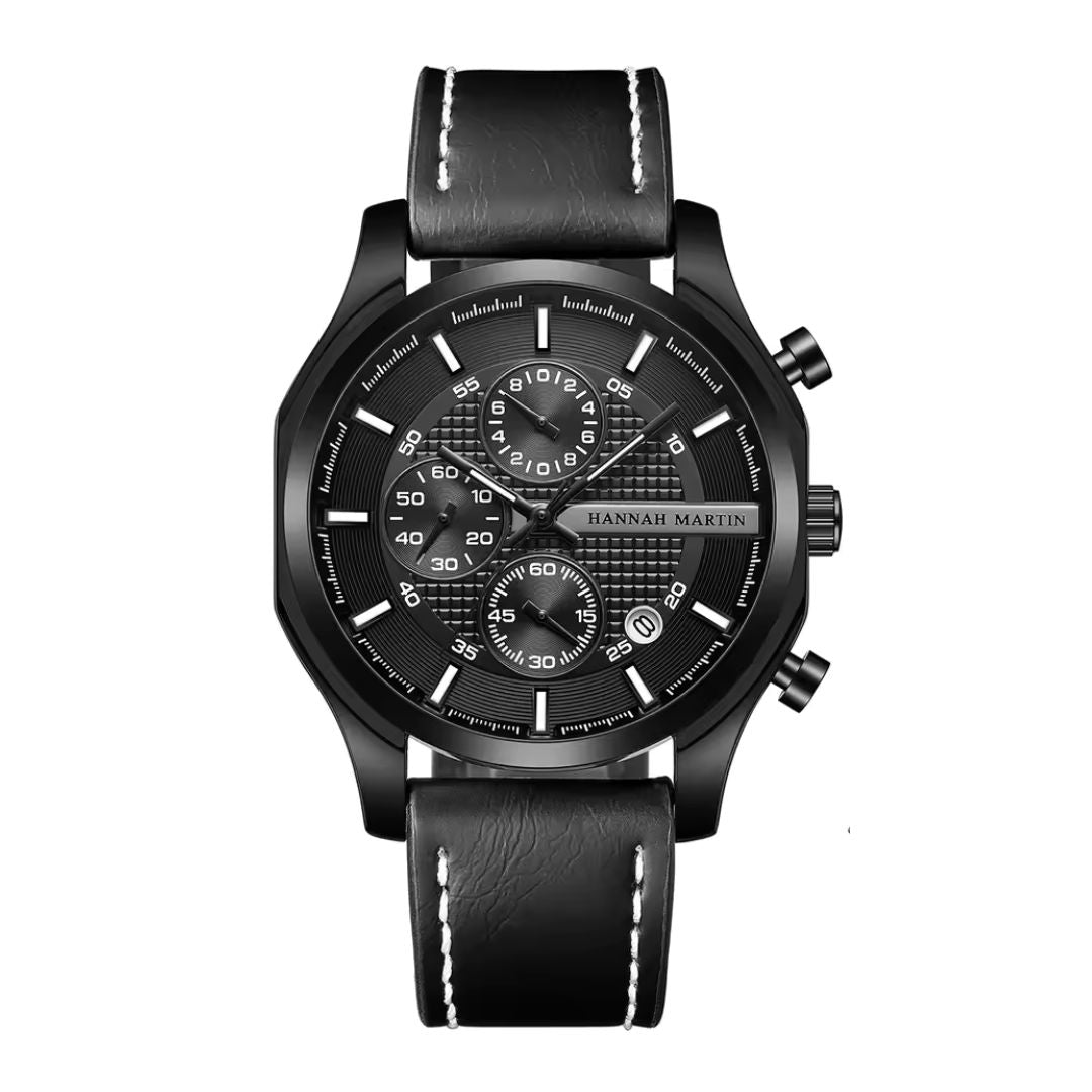 RELOJ ORGINAL HANNAH MARTIN - ELEGANTE Y CASUAL NEGRO | HAN-117