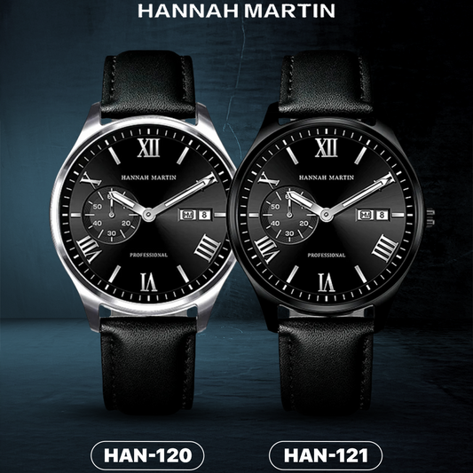 RELOJ ORIGINAL HANNAH MARTIN HM-1233 ELEGANTE Y CASUAL NEGRO | HAN-120, HAN-121