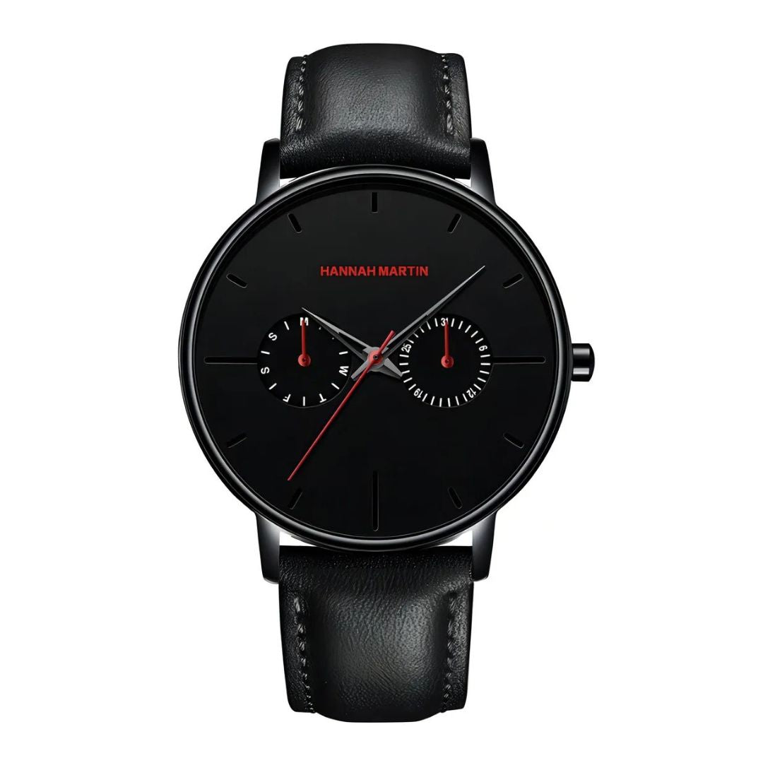 RELOJ ORIGINAL HANNAH MARTIN ELEGANTE Y CASUAL NEGRO | HAN-139