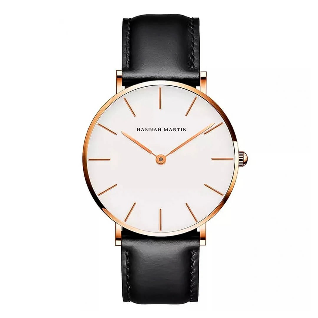 RELOJ ORGINAL HANNAH MARTIN - ELEGANTE Y CASUAL NEGRO| HAN-144