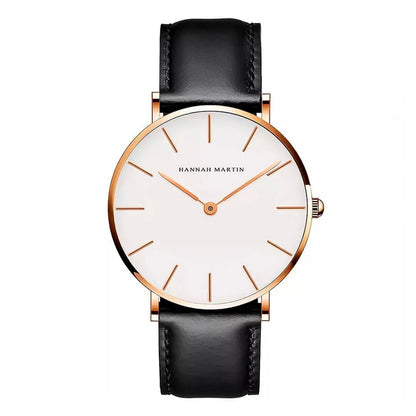 RELOJ ORGINAL HANNAH MARTIN - ELEGANTE Y CASUAL NEGRO| HAN-144