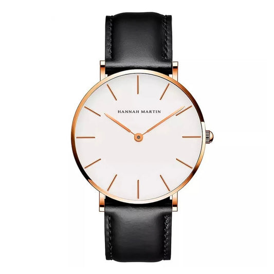 RELOJ ORGINAL HANNAH MARTIN - ELEGANTE Y CASUAL NEGRO| HAN-144