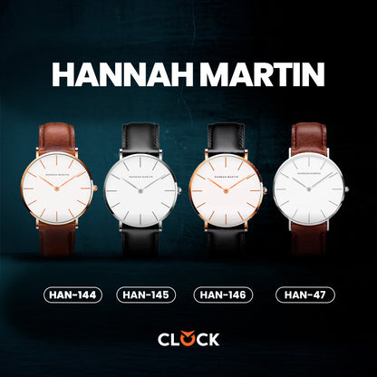 RELOJ ORGINAL HANNAH MARTIN HM-CB01 - ELEGANTE Y CASUAL NEGRO/MARRON | HAN-144, HAN-145, HAN-146