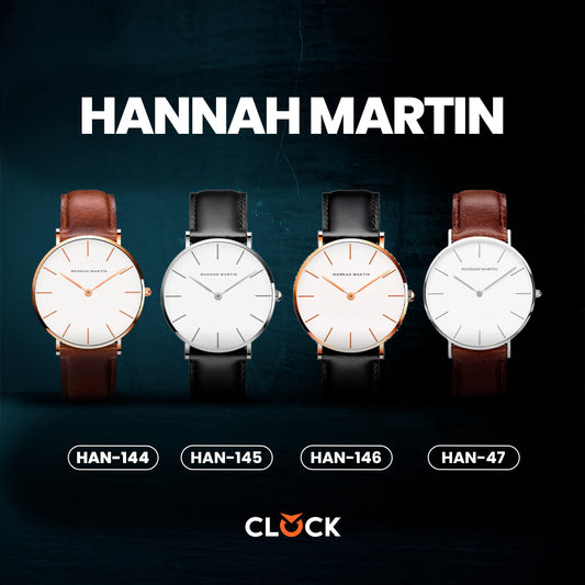 RELOJ ORGINAL HANNAH MARTIN HM-CB01 - ELEGANTE Y CASUAL NEGRO/MARRON | HAN-144, HAN-145, HAN-146