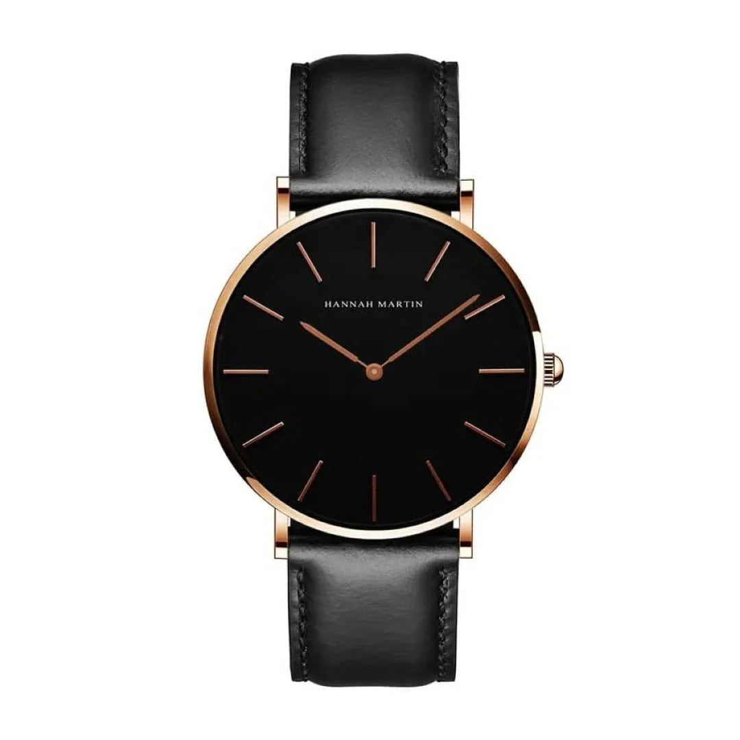 RELOJ ORGINAL HANNAH MARTIN - ELEGANTE Y CASUAL NEGRO | HAN-147