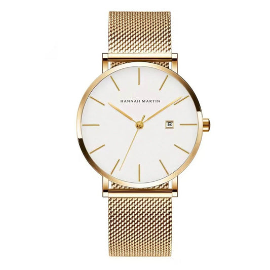 RELOJ ORIGINAL HANNAH MARTIN ELEGANTE Y CASUAL - DORADO | HAN-150