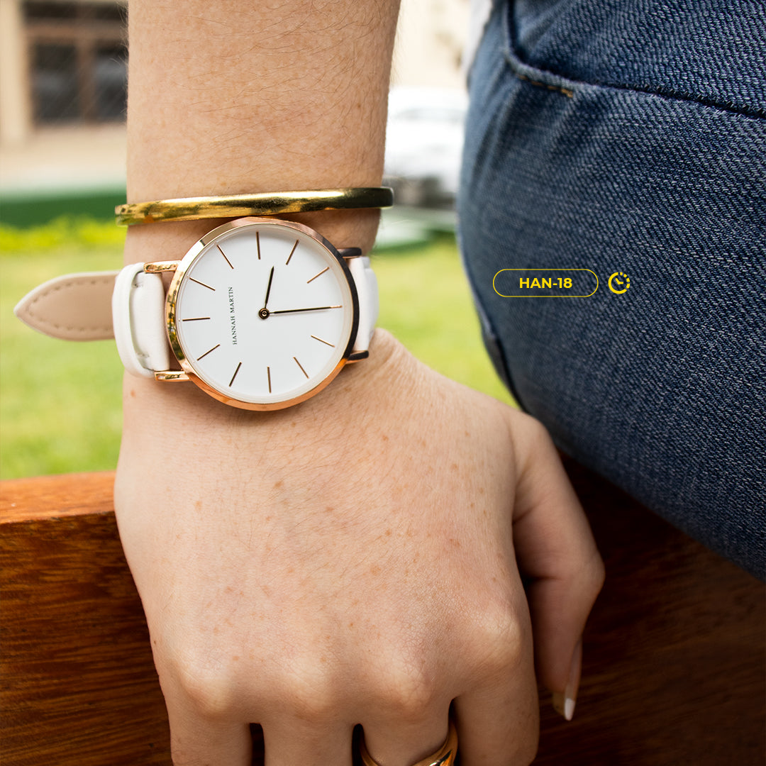 RELOJ ORIGINAL HANNAH MARTIN - ELEGANTE Y CASUAL - PLATEADO | HAN-17, HAN-18, HAN-19, HAN-20