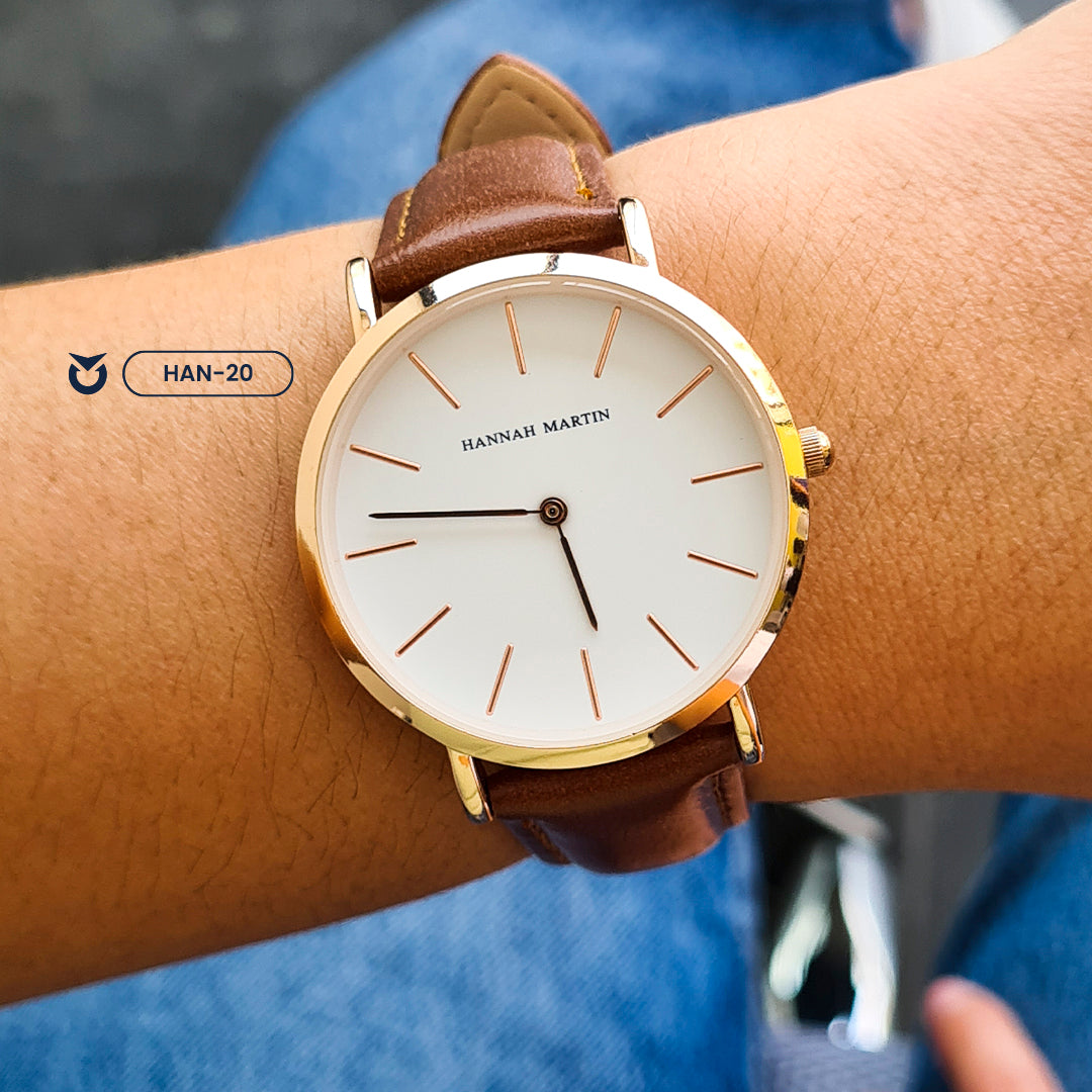 RELOJ ORIGINAL HANNAH MARTIN - ELEGANTE Y CASUAL - PLATEADO | HAN-17, HAN-18, HAN-19, HAN-20