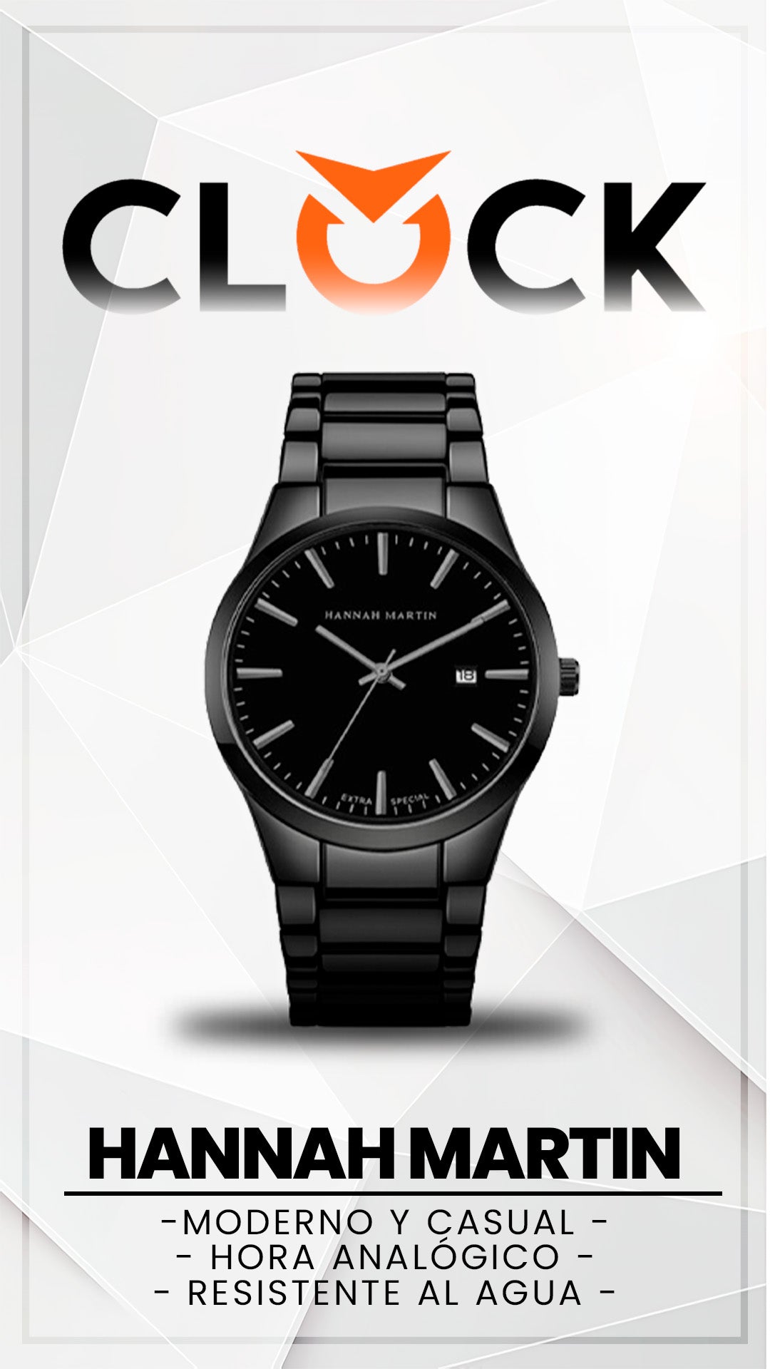 RELOJ HANNAH MARTIN ORIGINAL COLOR NEGRO | HAN-26