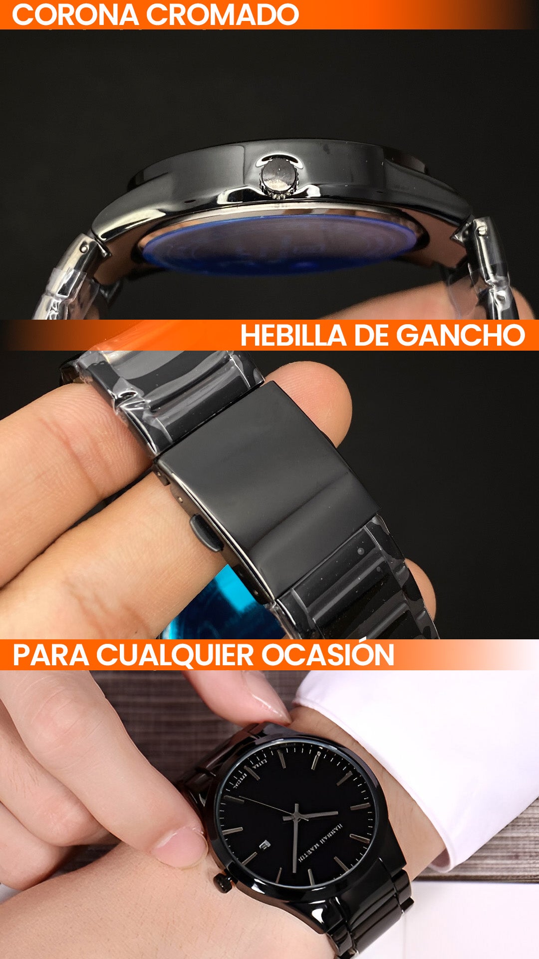 RELOJ HANNAH MARTIN ORIGINAL COLOR NEGRO | HAN-26