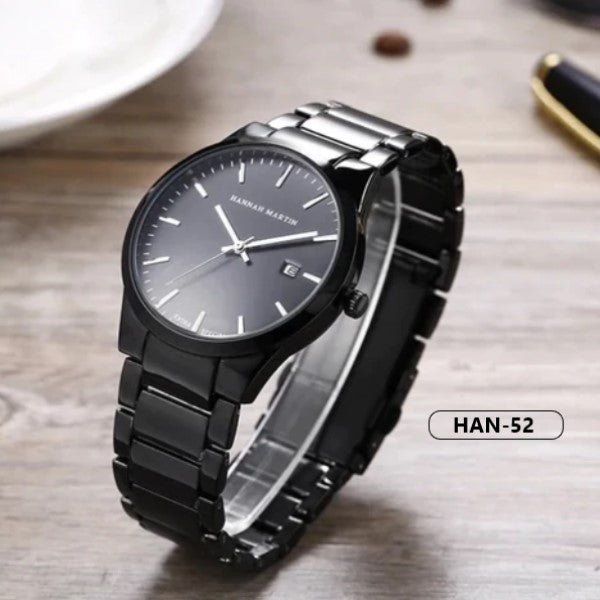 RELOJES HANNAH MARTIN ACERO PLATA Y NEGRO| SKU: HAN-26 | HAN-48 | HAN-50 | HAN-52