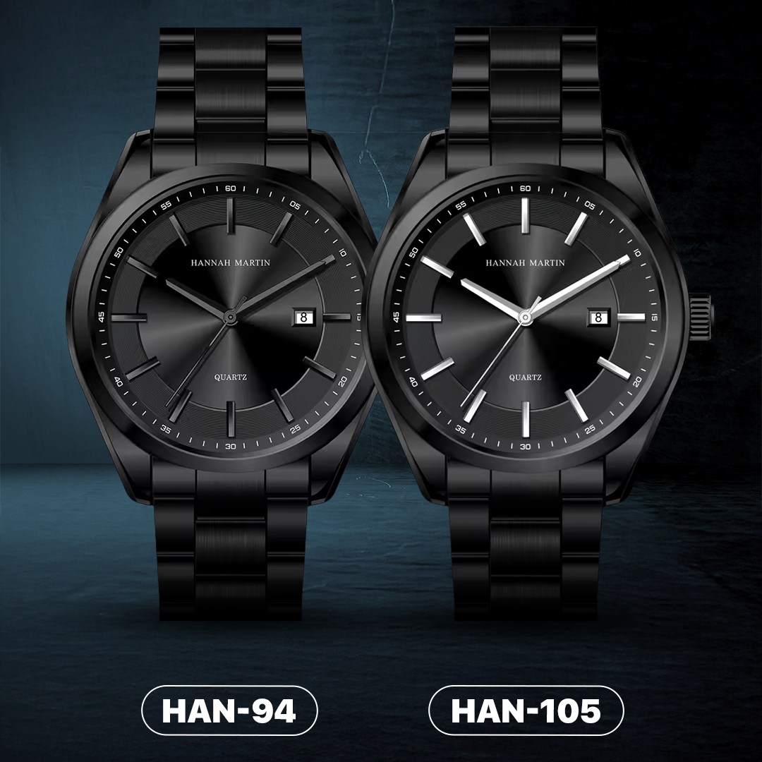 RELOJ ORIGINAL HANNAH MARTIN - ELEGANTE Y CASUAL - NEGRO | HAN-94, HAN-105