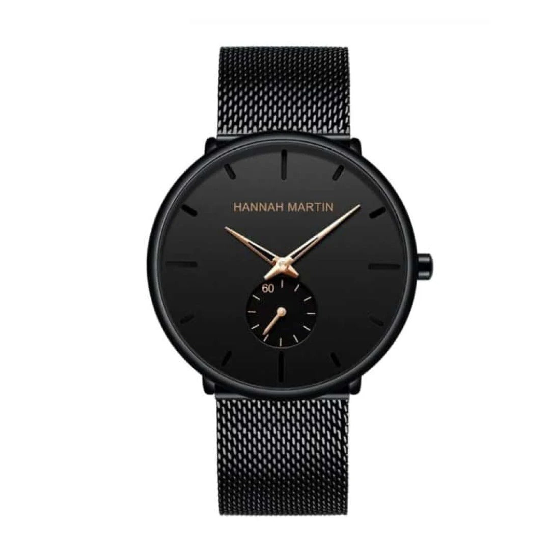 RELOJ ORIGINAL HANNAH MARTIN - ELEGANTE  Y CASUAL - NEGRO | HAN-99
