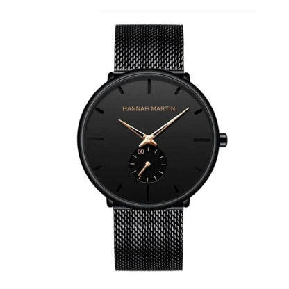 RELOJ ORIGINAL HANNAH MARTIN - ELEGANTE  Y CASUAL - NEGRO | HAN-99