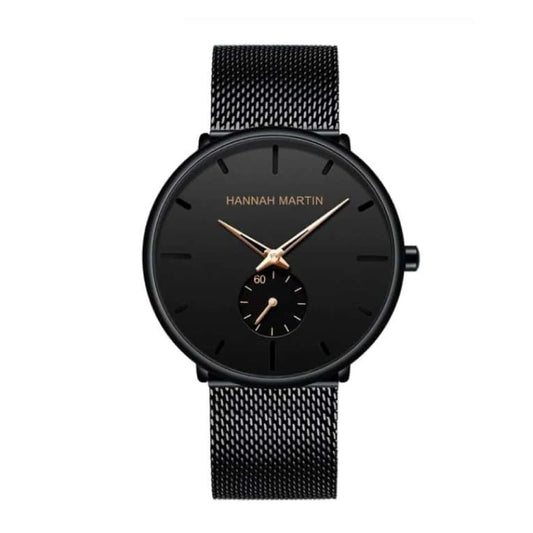 RELOJ ORIGINAL HANNAH MARTIN - ELEGANTE  Y CASUAL - NEGRO | HAN-99