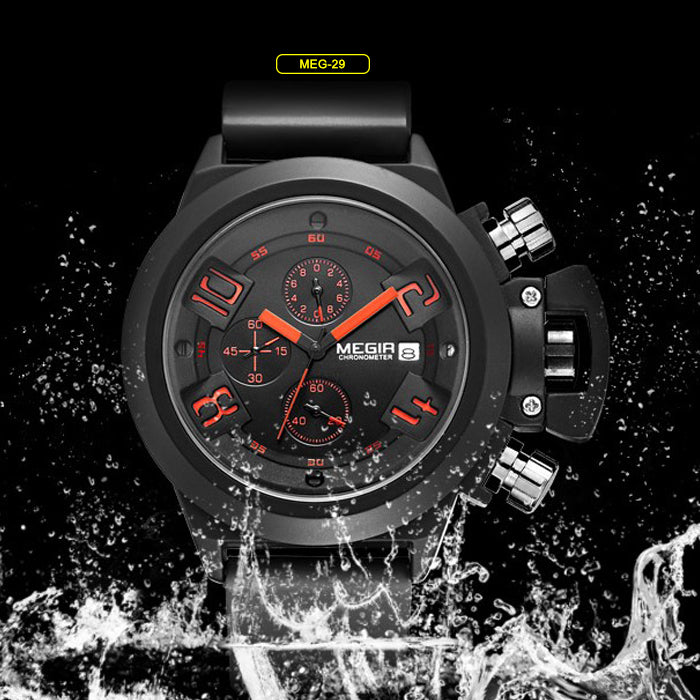 RELOJ MEGIR 2002 ORIGINAL NEGRO ESTILO DINÁMICO | MEG-29