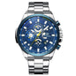 TM428 | RELOJ SKELETON FORSINING  ORIGINAL NEGRO/PLATEADO ACERO | FOR-16, FOR-17, FOR-18