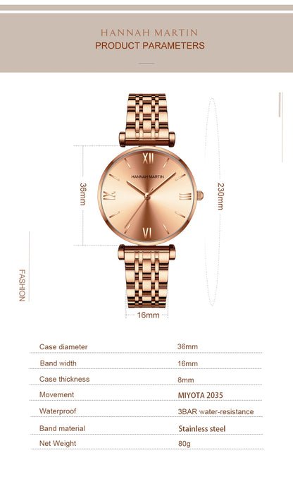 RELOJ HANNAH MARTIN HM -1522 ROSA | HAN-59 | HAN-57 | HAN-58