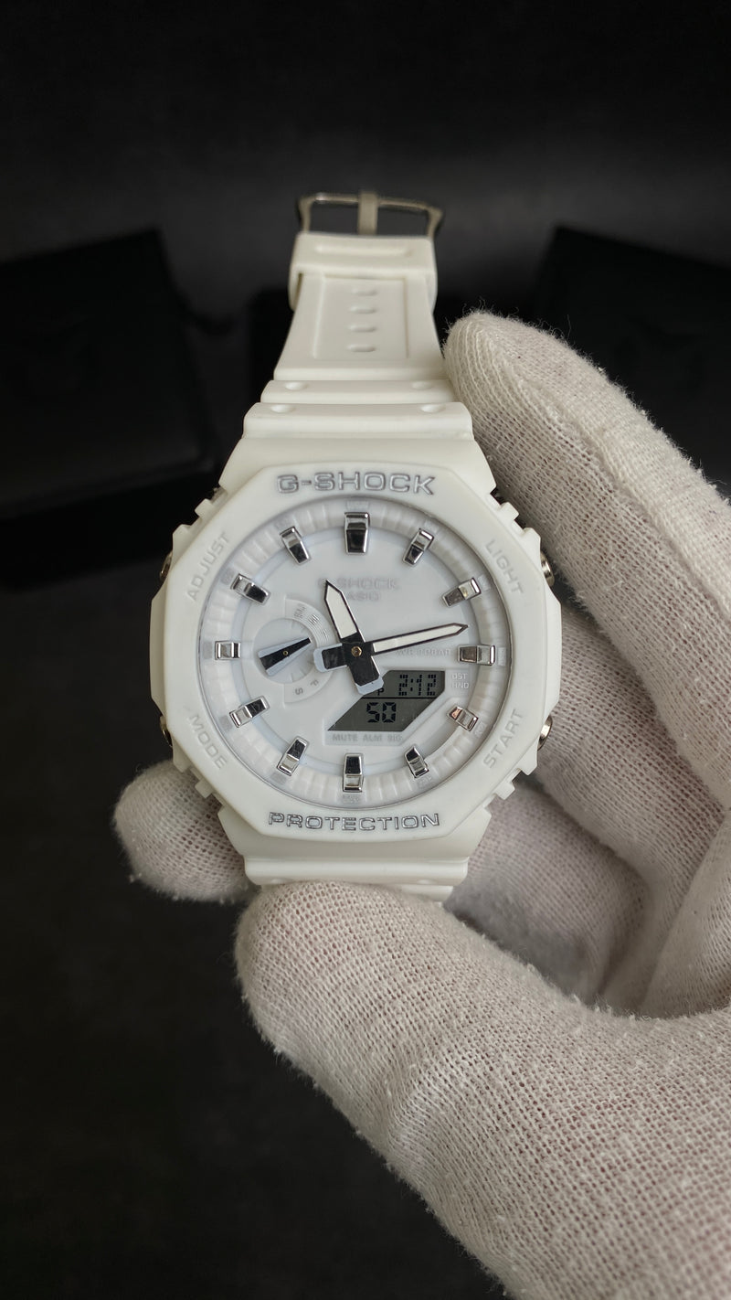 RELOJ G-SHOCK - OAK BLANCO DEPORTIVO CASUAL | GA-2100 |G-S-282