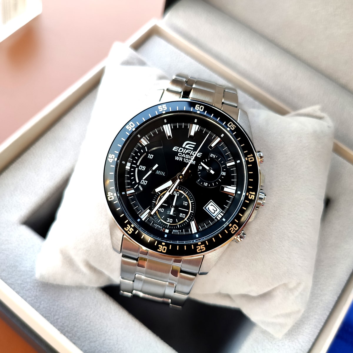 EFV-540D | RELOJ CASIO EDIFICE ORIGINAL ACERO ROJO NEGRO | EDI-OG-57,  EDI-OG-58