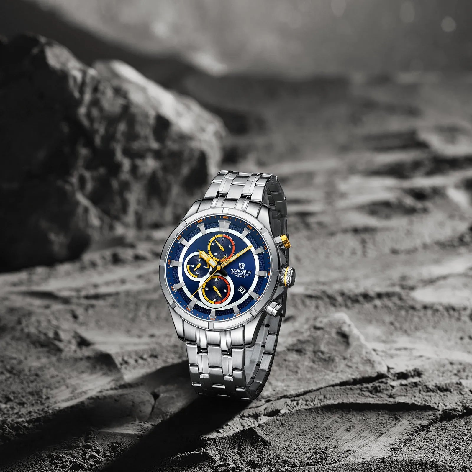 RELOJ NAVIFORCE ACERO NEGRO, PLATEADO | SKU: NAV-97