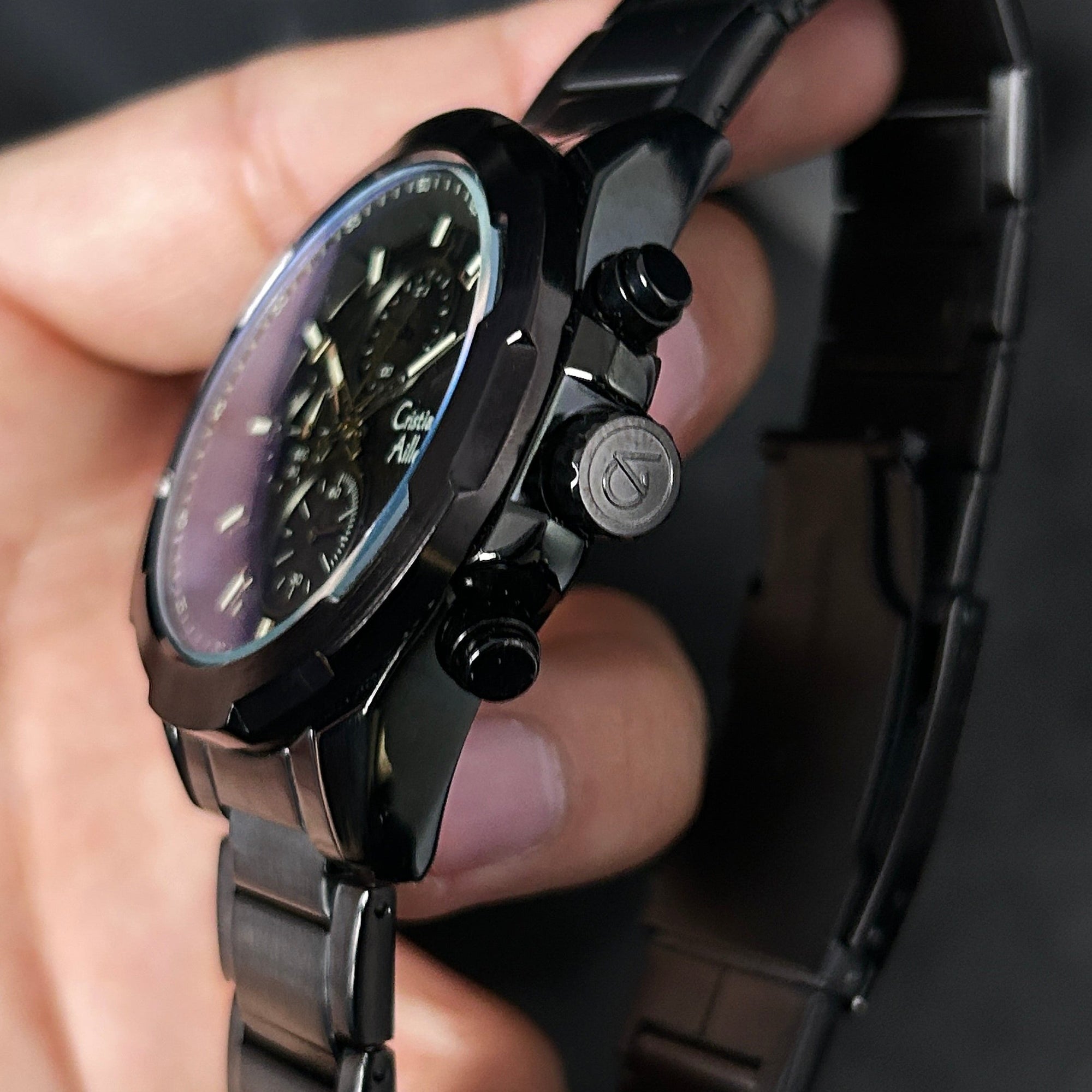 RELOJ CRISTIANO AILLEN ORIGINAL - NEGRO AZUL PLATEADO | CRI-8, CRI-9, CRI-10