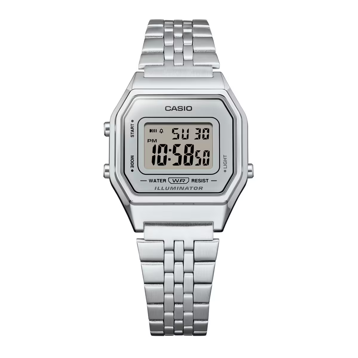RELOJ CASIO ORIGINAL VINTAGE LA680WA-7DF PLATEADO | CAS-154