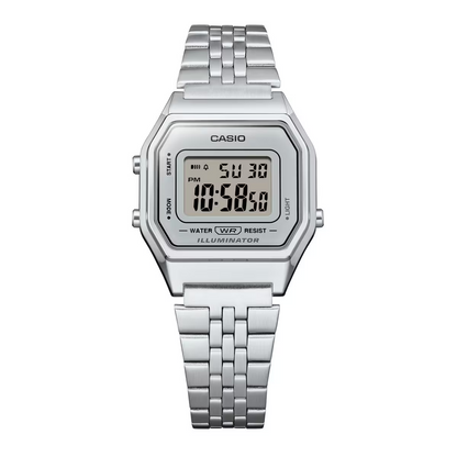 RELOJ CASIO ORIGINAL VINTAGE LA680WA-7DF PLATEADO | CAS-154