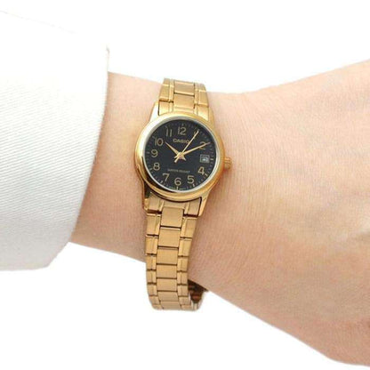 RELOJES CASIO DE ACERO PARA PAREJA DE COLOR DORADO | CAS-19, CAS-205