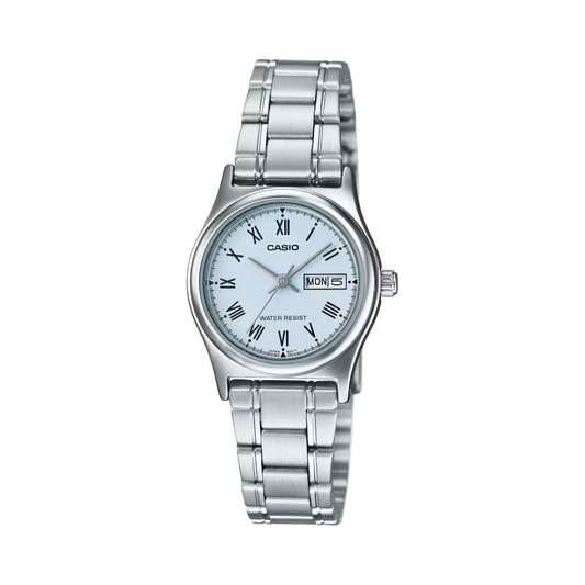 RELOJES CASIO ORIGINAL LTP-V006D-2BUDF PLATEADO | CAS-158