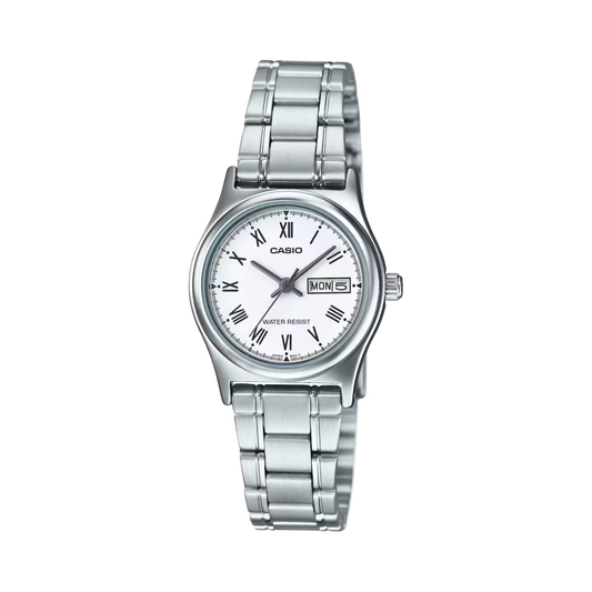 RELOJES CASIO ORIGINAL LTP-V006D-7BUDF PLATEADO | CAS-156