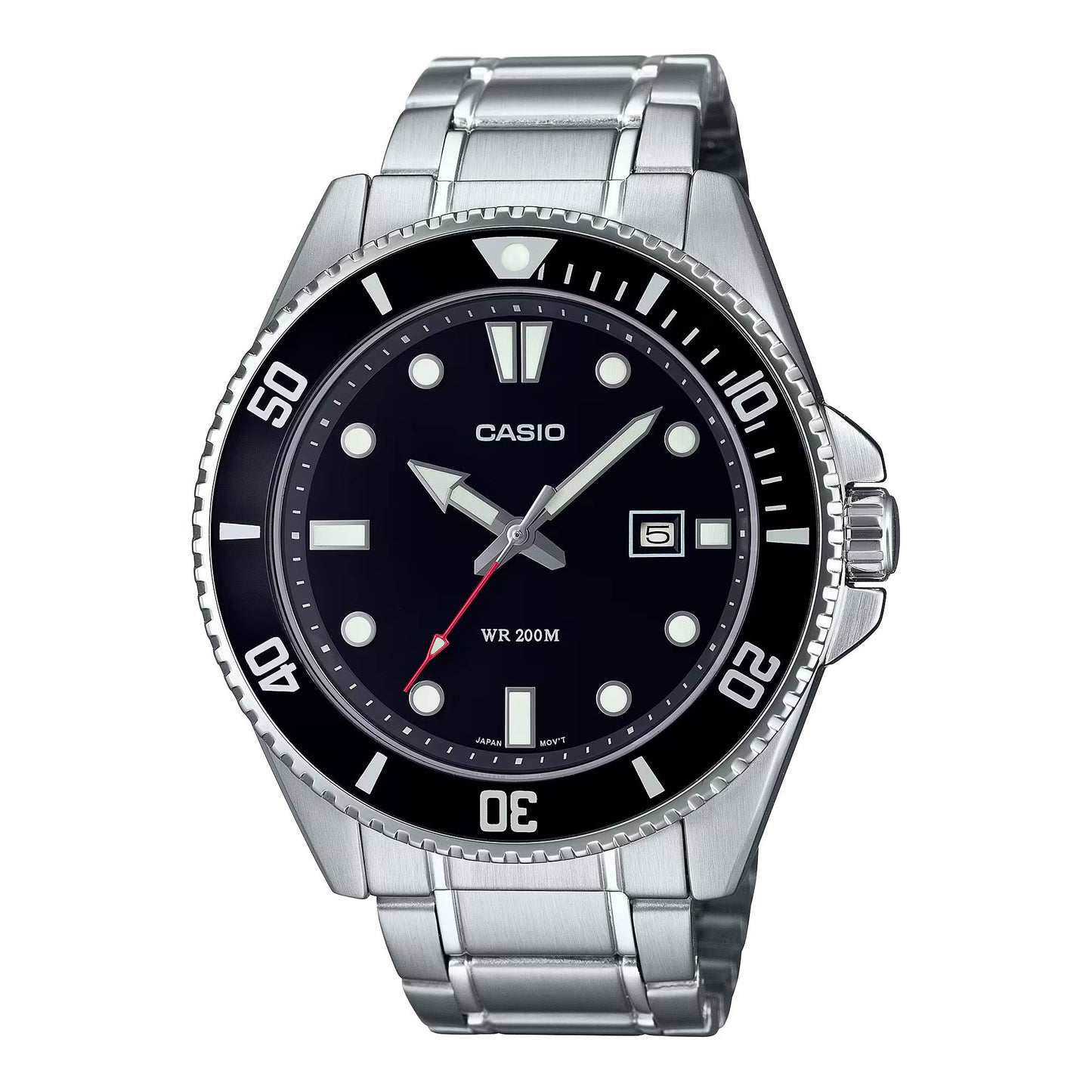 MDV-107D | RELOJ CASIO ORIGINAL DE ACERO PLATEADO | SKU: CAS-249