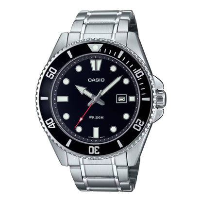 MDV-107D | RELOJ CASIO ORIGINAL DE ACERO PLATEADO | SKU: CAS-249