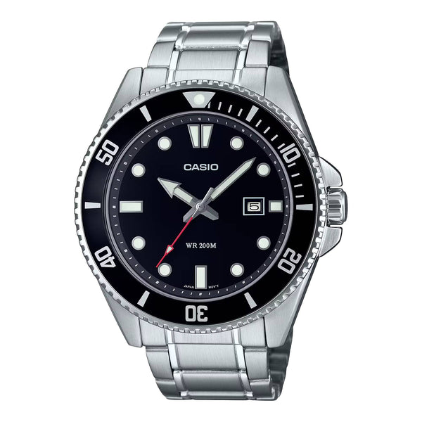 MDV-107D | RELOJ CASIO ORIGINAL DE ACERO PLATEADO | SKU: CAS-249