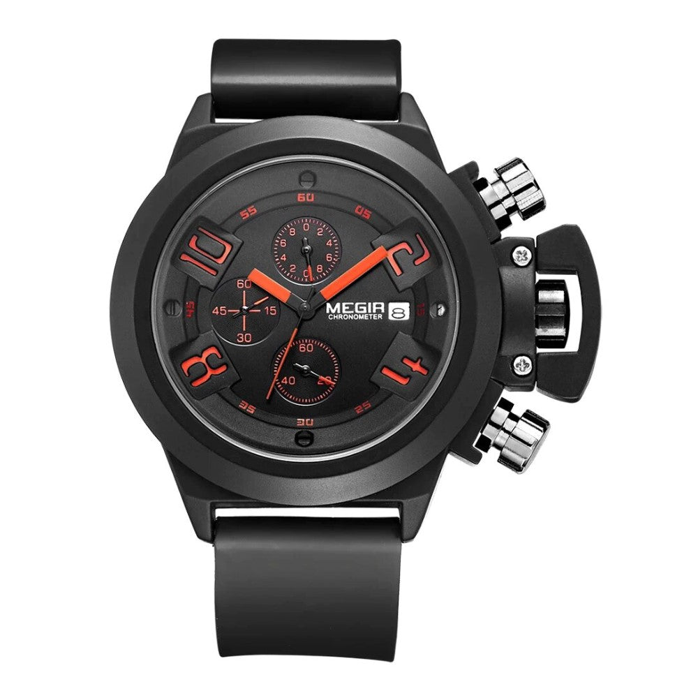 RELOJ MEGIR 2002 ORIGINAL NEGRO ESTILO DINÁMICO | MEG-29